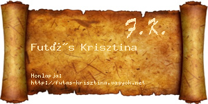 Futás Krisztina névjegykártya