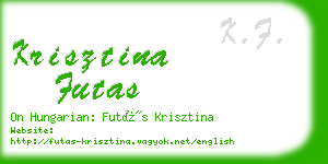 krisztina futas business card